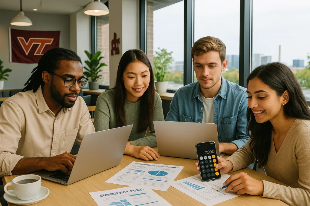 Gen Z Virginia graduates planning emergency fund savings