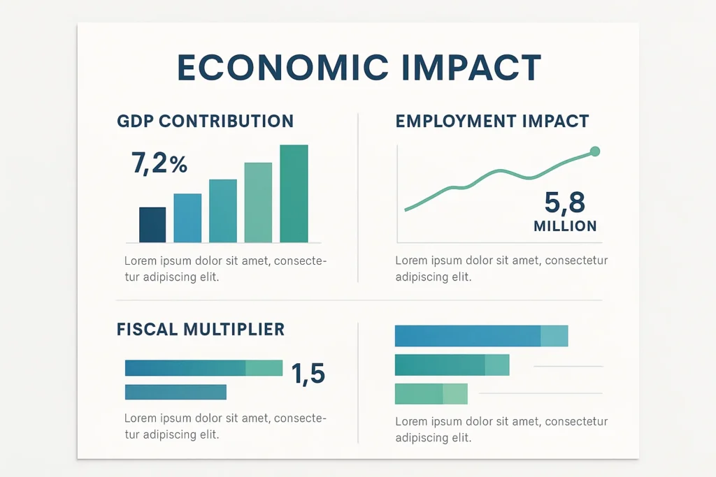 National Finance Commission economic impact analysis showing fiscal multiplier effects