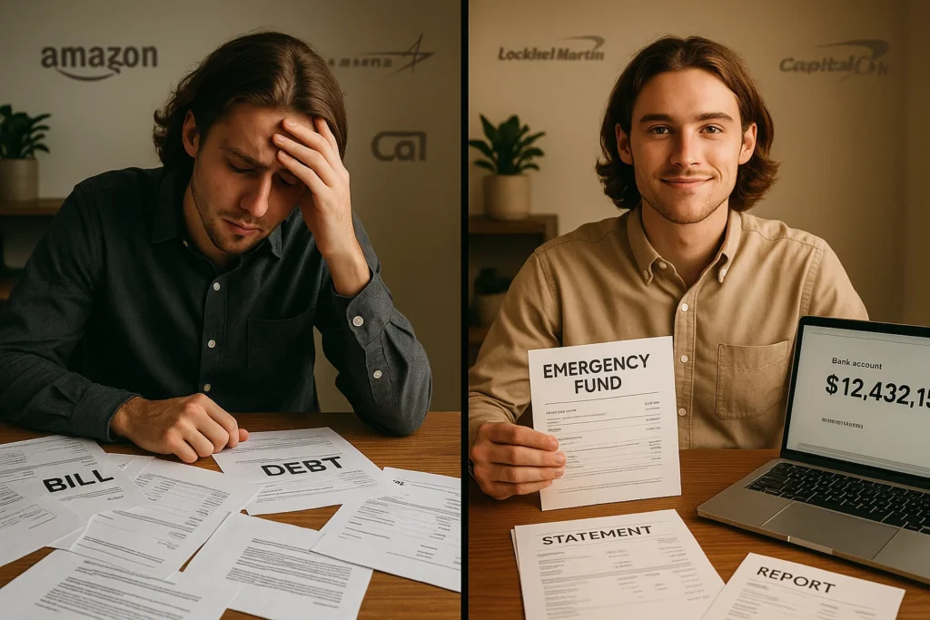 Virginia Gen Z tech graduate emergency fund success story transformation Northern Virginia 202