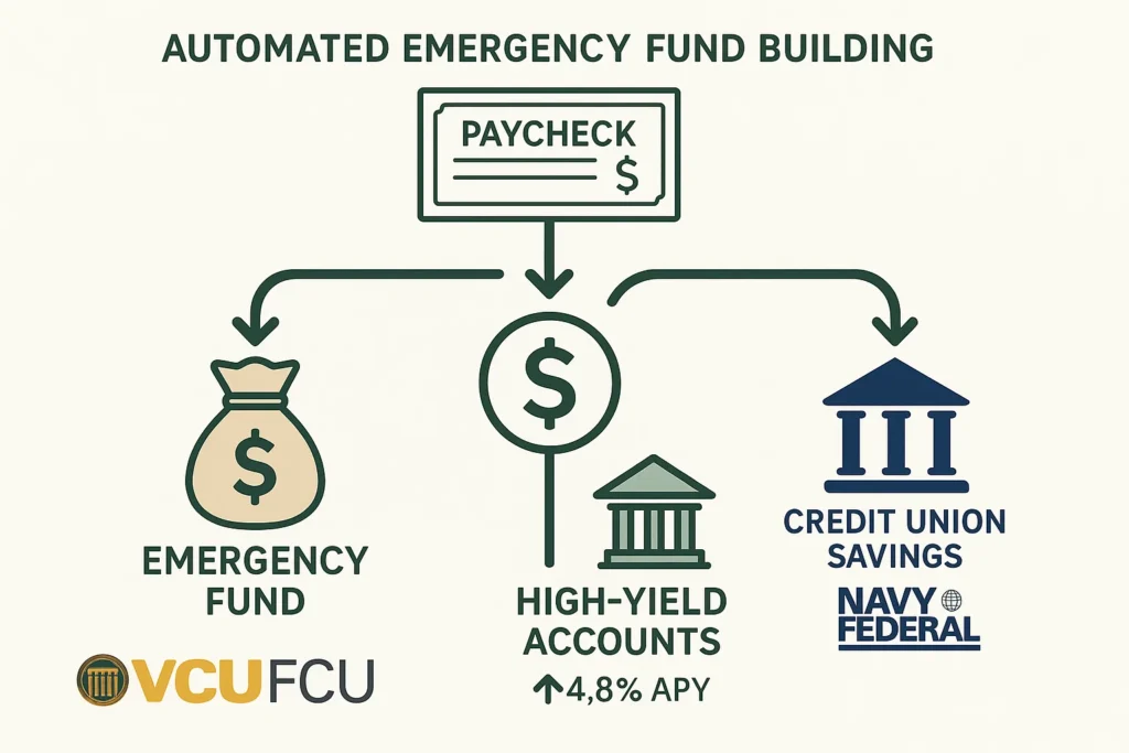 Virginia high-yield savings account strategy for Gen Z emergency fund automation 2025
