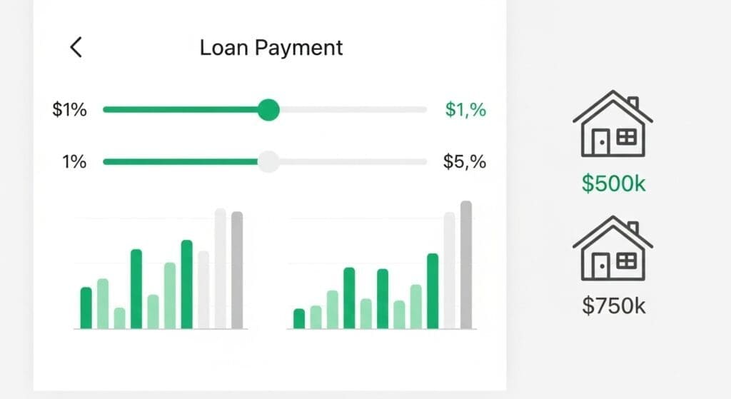 Comparison chart showing different borrower types and their respective rate ranges, payment examples, and key considerations for 2025