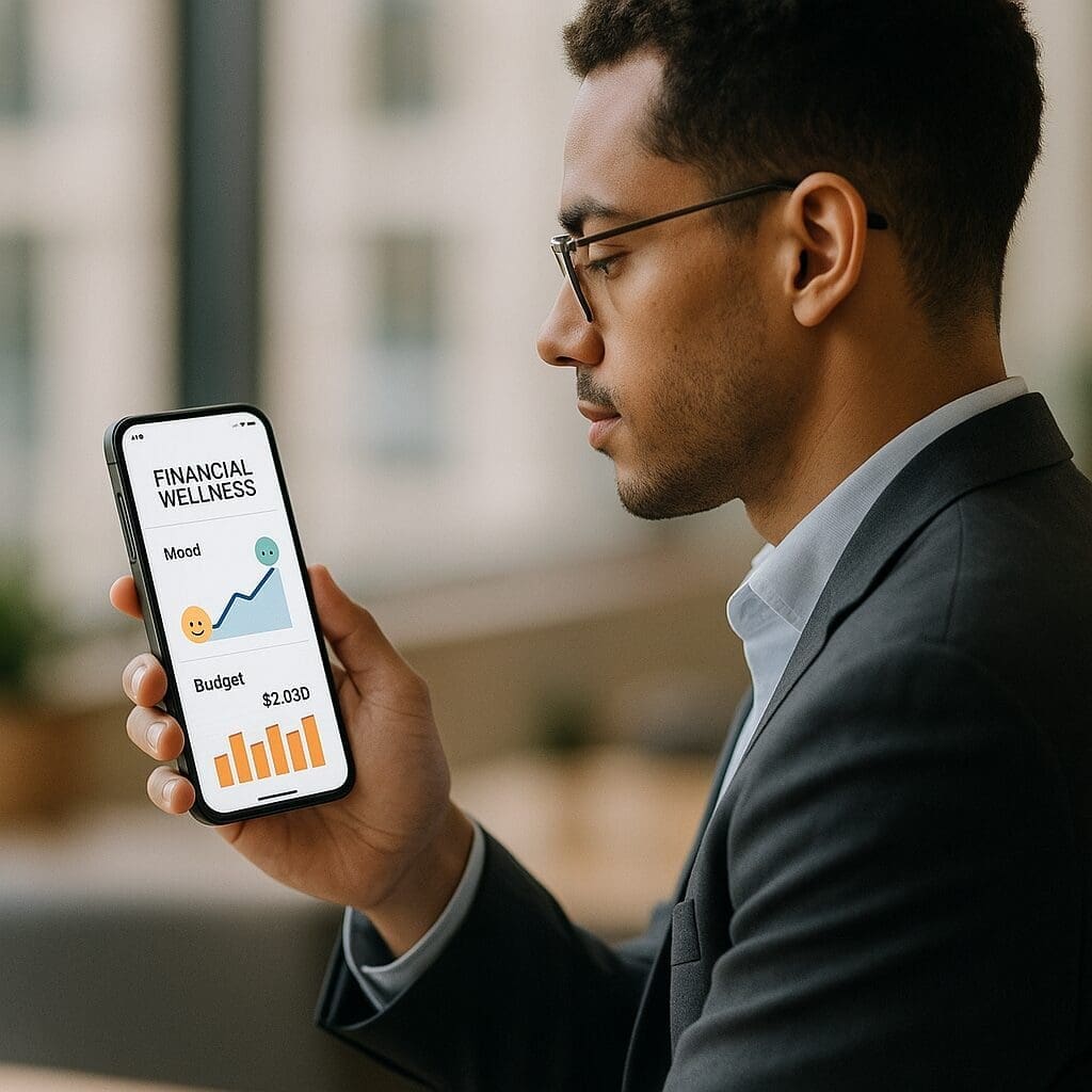 a guy looking at his phone