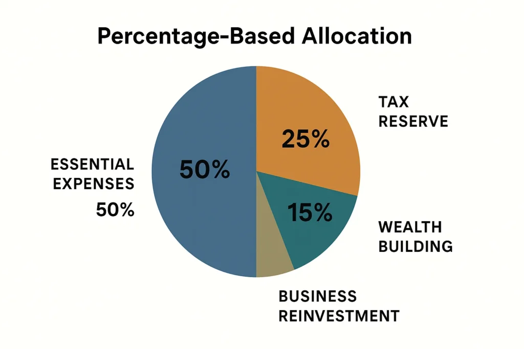 Visual budgeting chart showing percentage-based allocation system for Gen Z